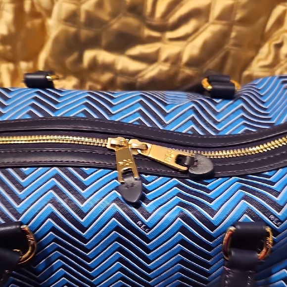Ralph Lauren Blue Chevron Women's Speedy Bag - Picture 4 of 5